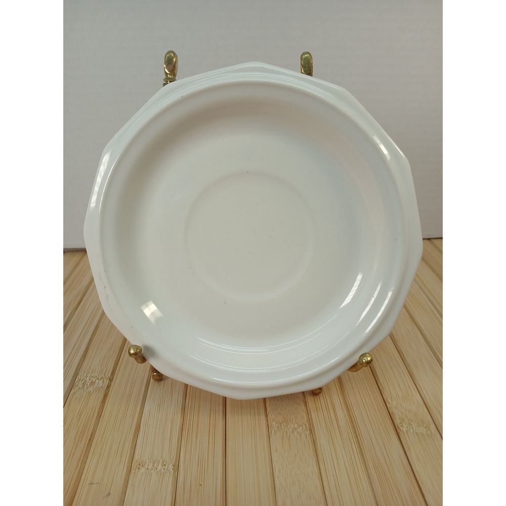 Pfaltzgraff Heritage White Saucer 6.25 Inch Replacement Stoneware USA 12 Sided